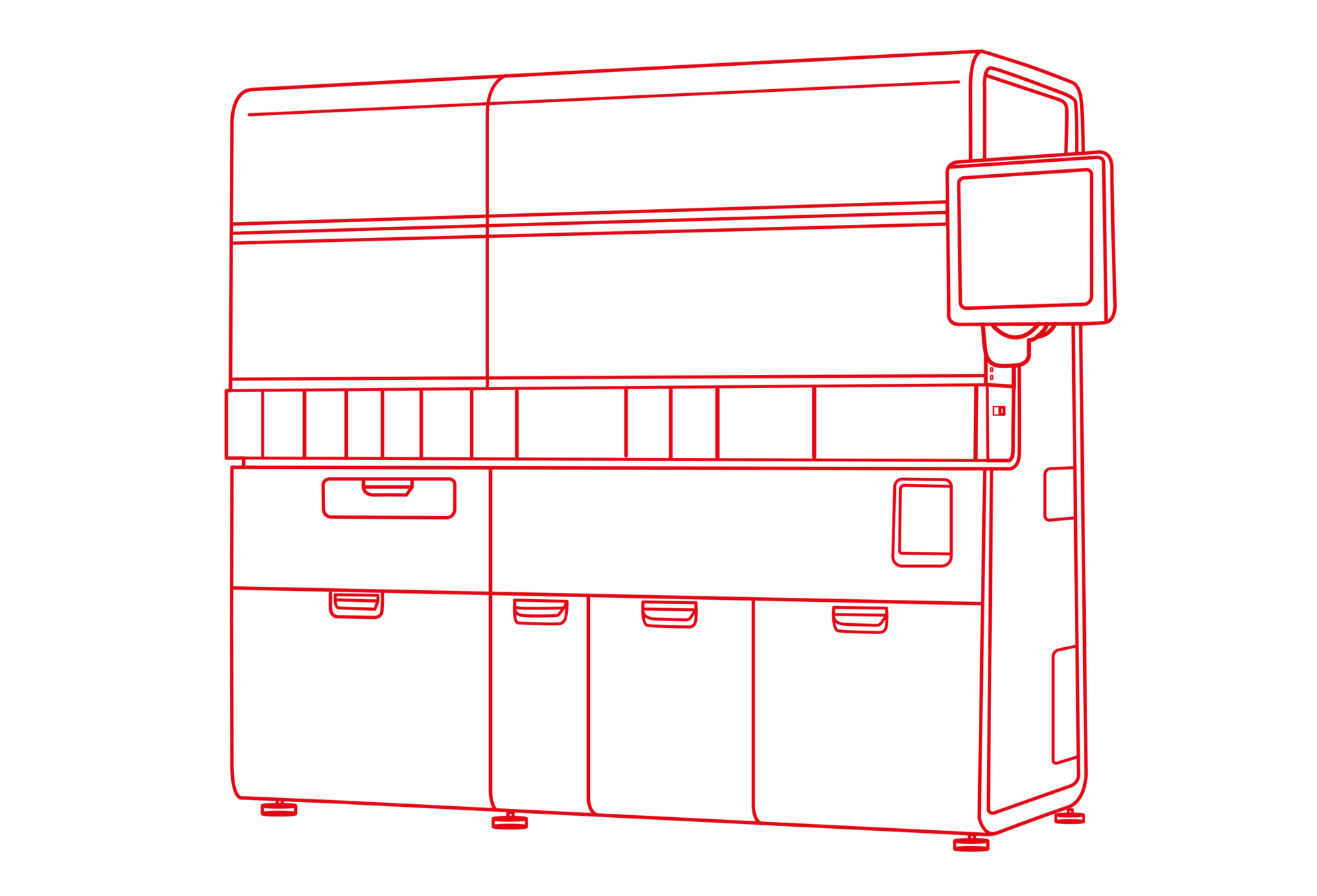Line drawing of an OEM instrument developed by STRATEC
