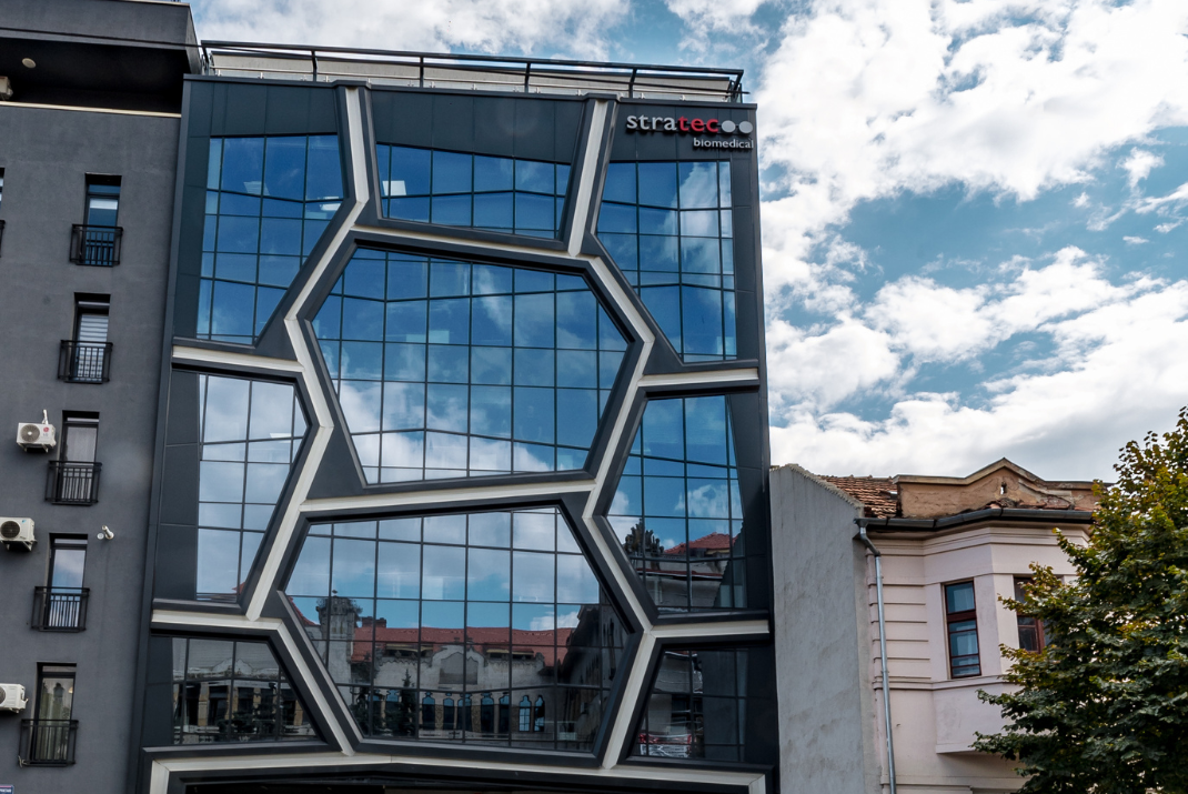 Outside view of the STRATEC site in Cluj-Napoca, Romania