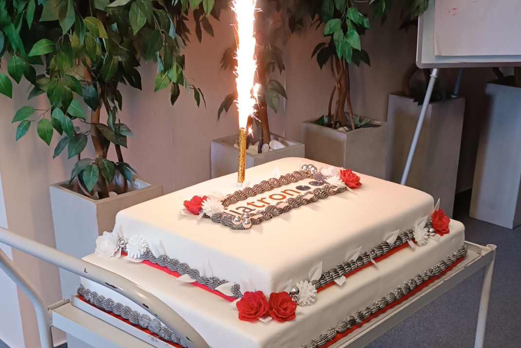 Celebration cake for Diatron’s 35th anniversary