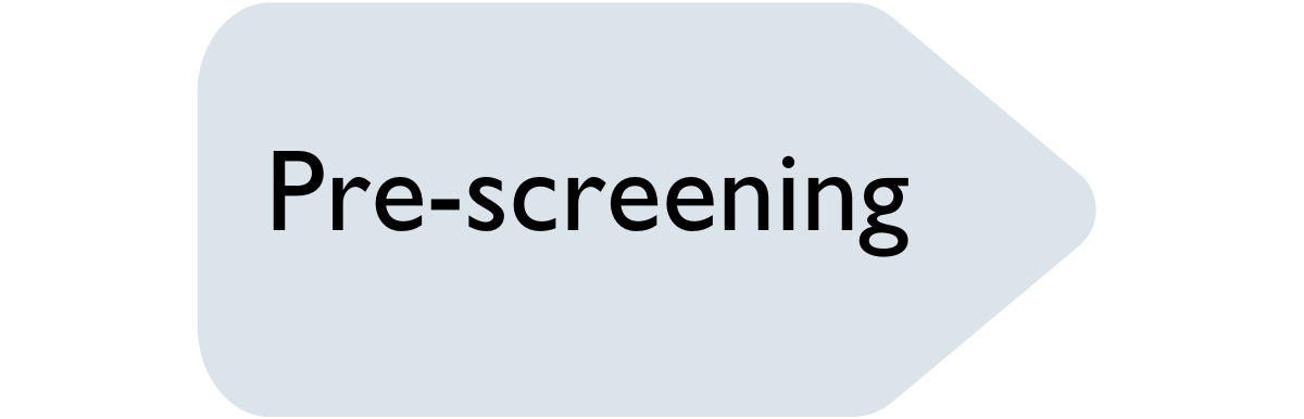 Application process graphic – pre-screening